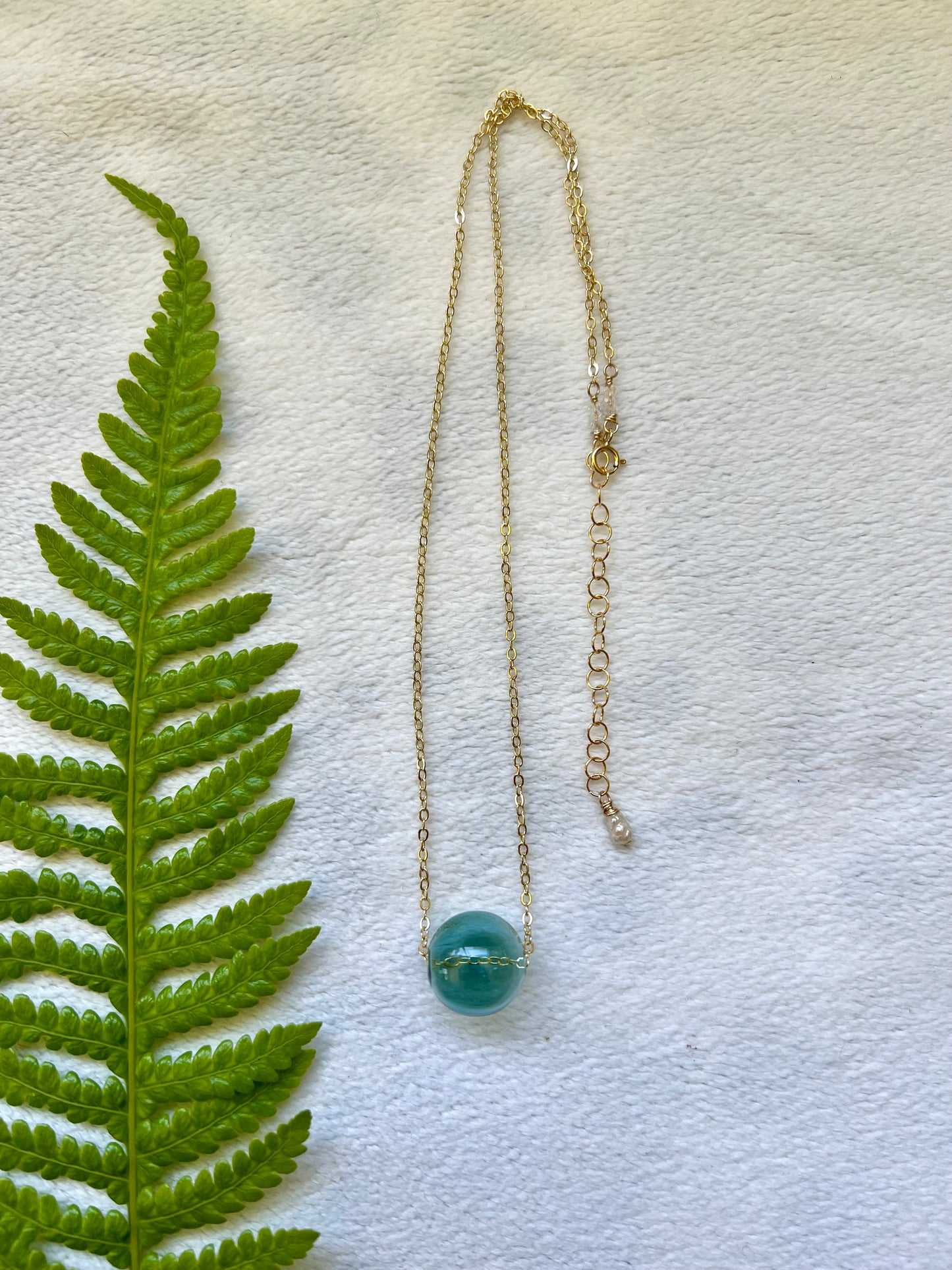 Glass Floater Necklace