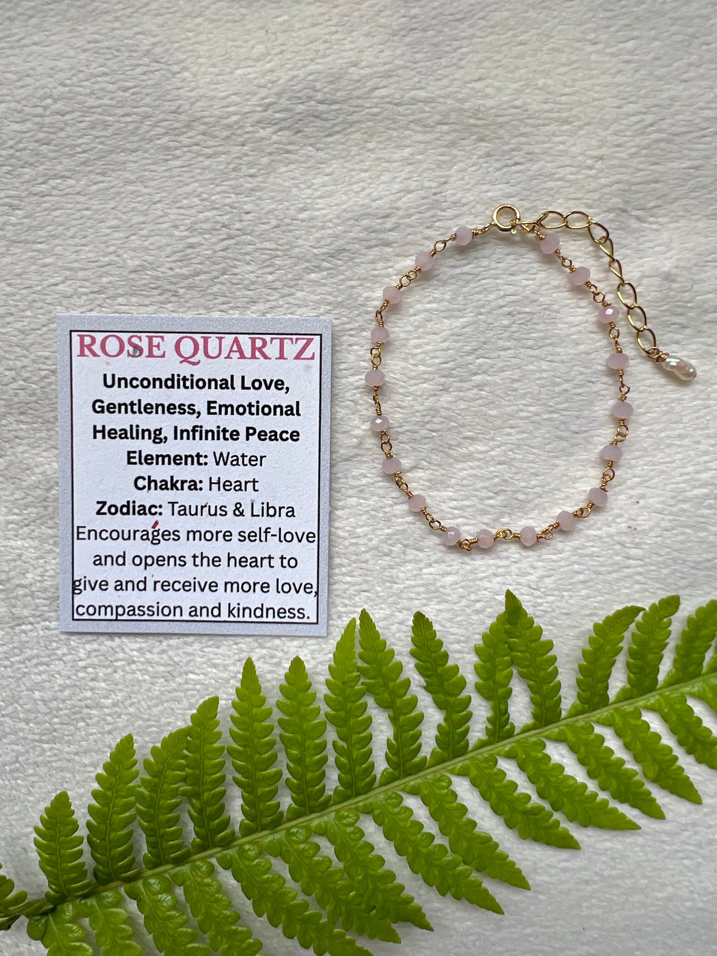 Morning Dew Bracelet in Rose Quartz