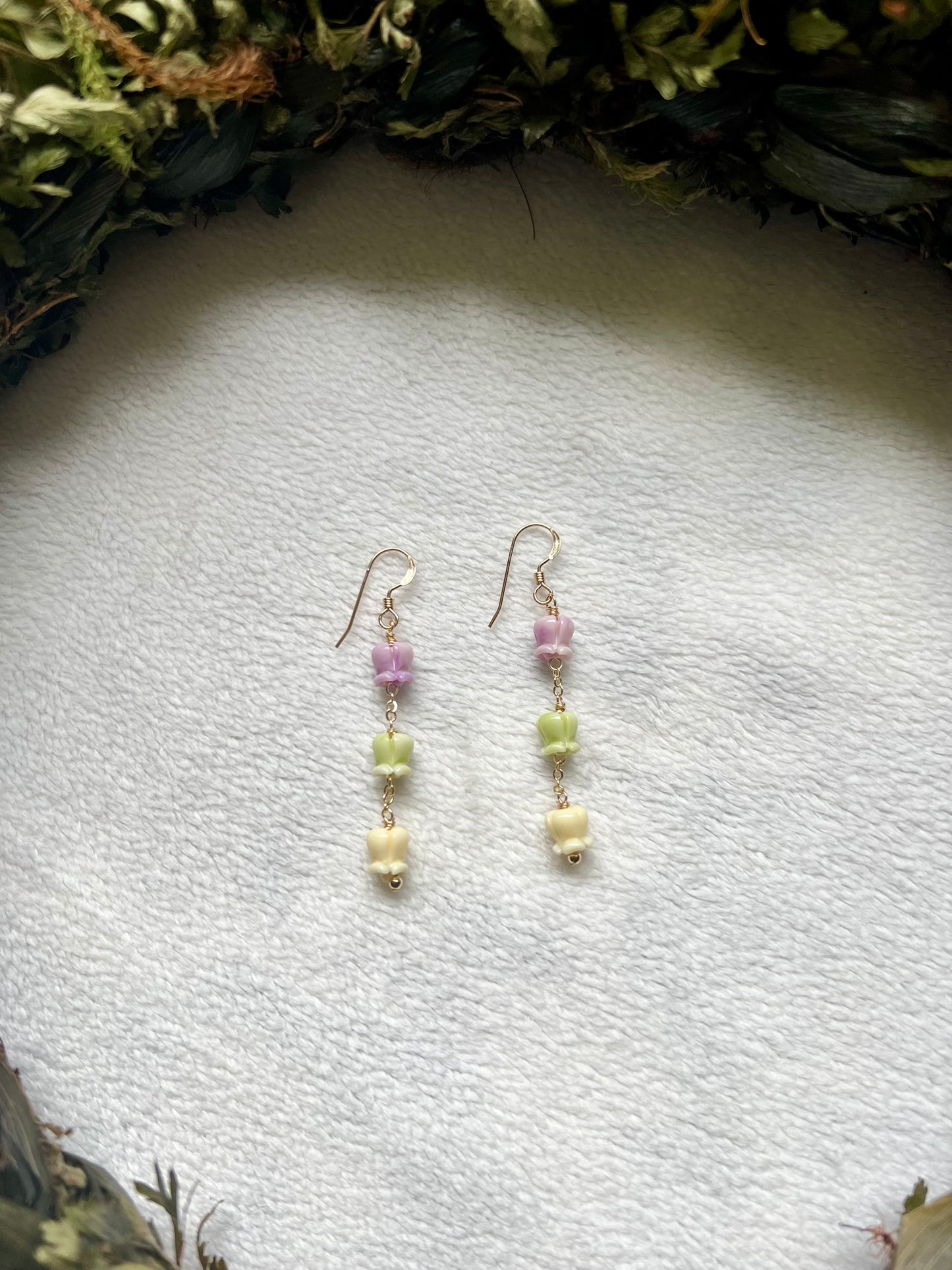 Triple Crown Flower Earrings