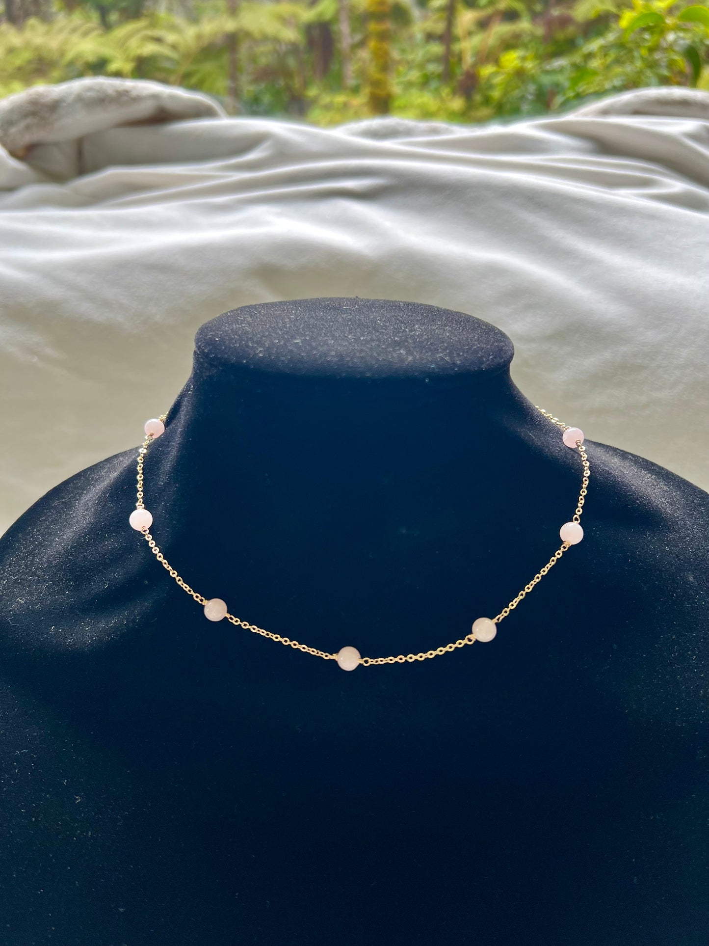 Rose Quartz Choker