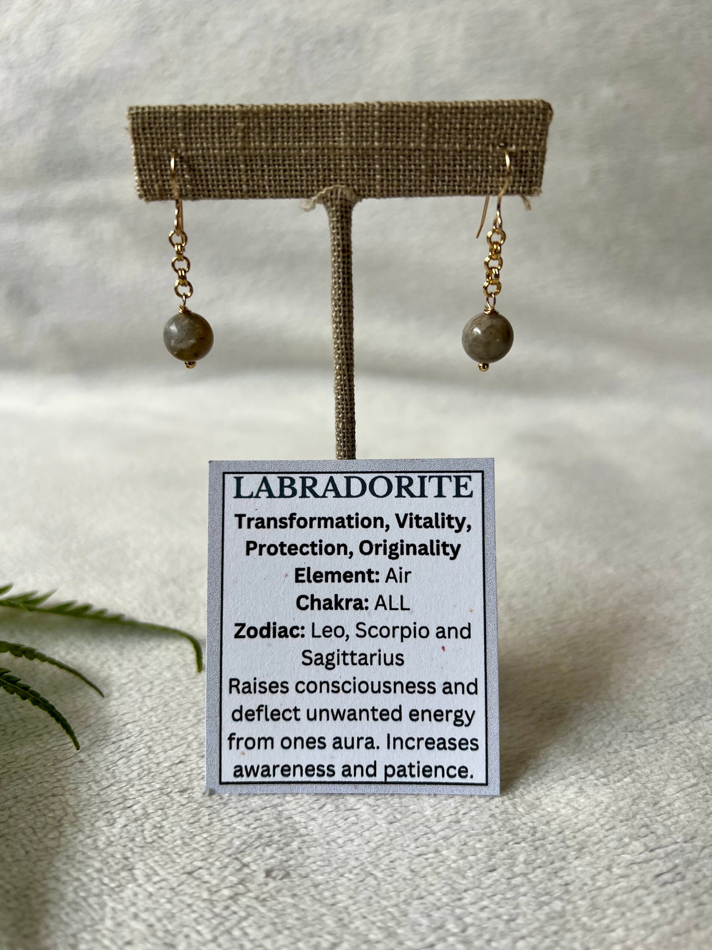 Labradorite Minimalist Earrings
