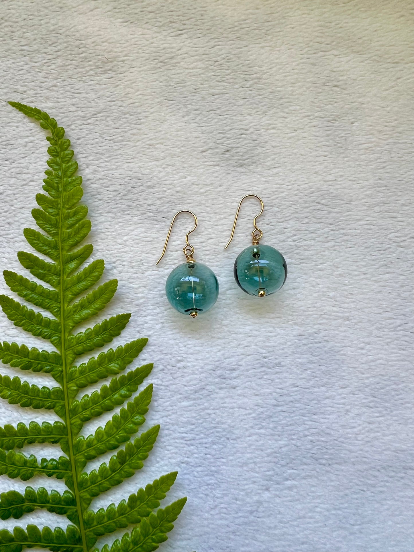 Glass Floater Minimalist Earrings