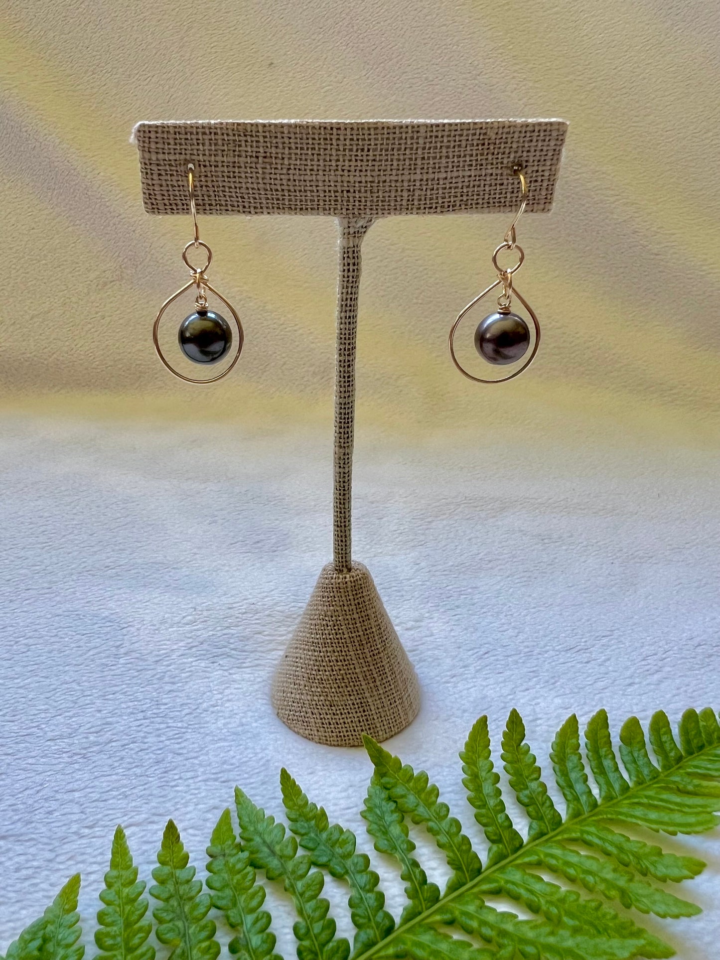 Tahitian Pearl Mini Hoops