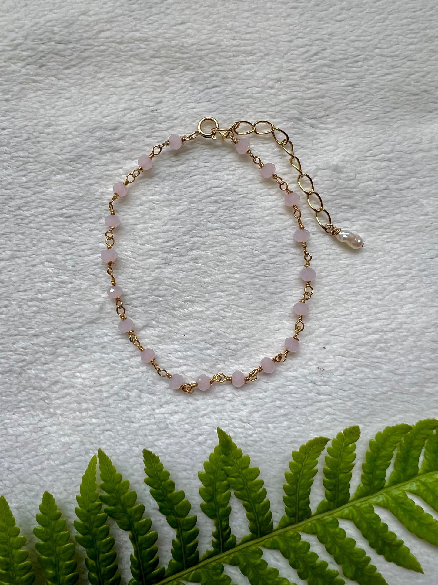 Morning Dew Bracelet in Rose Quartz