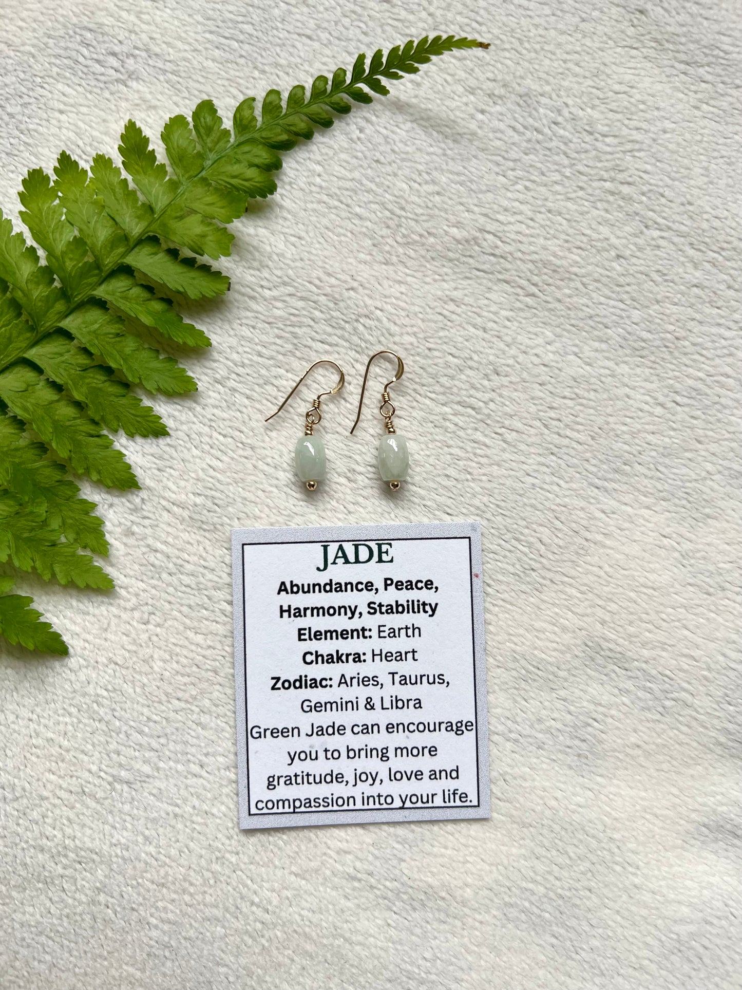 Oval Jade Minimalist Earrings