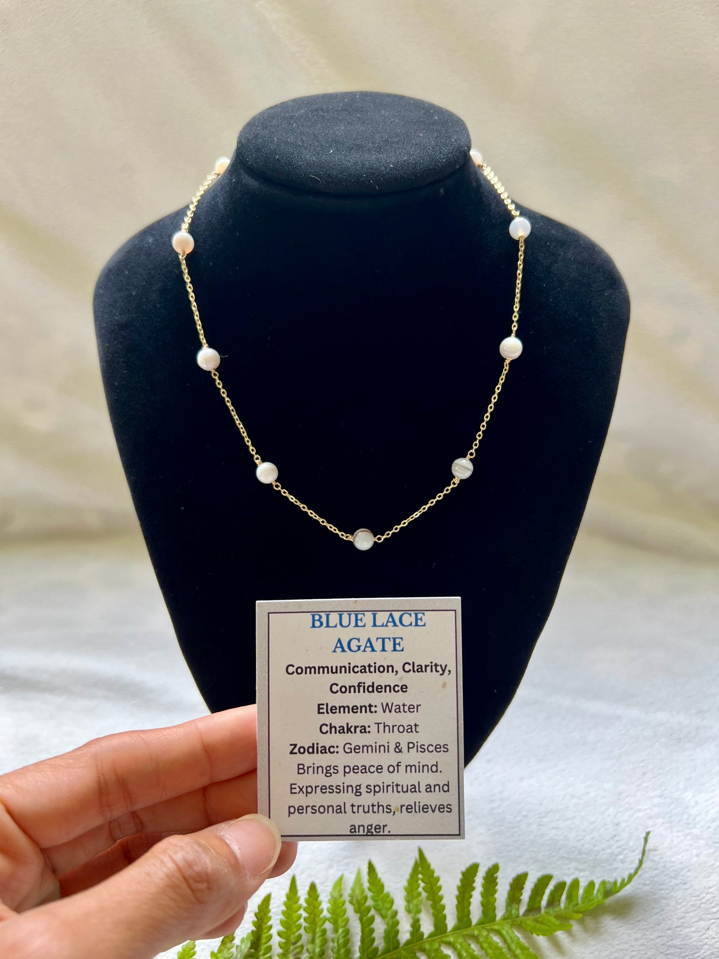 Blue Lace Agate Choker