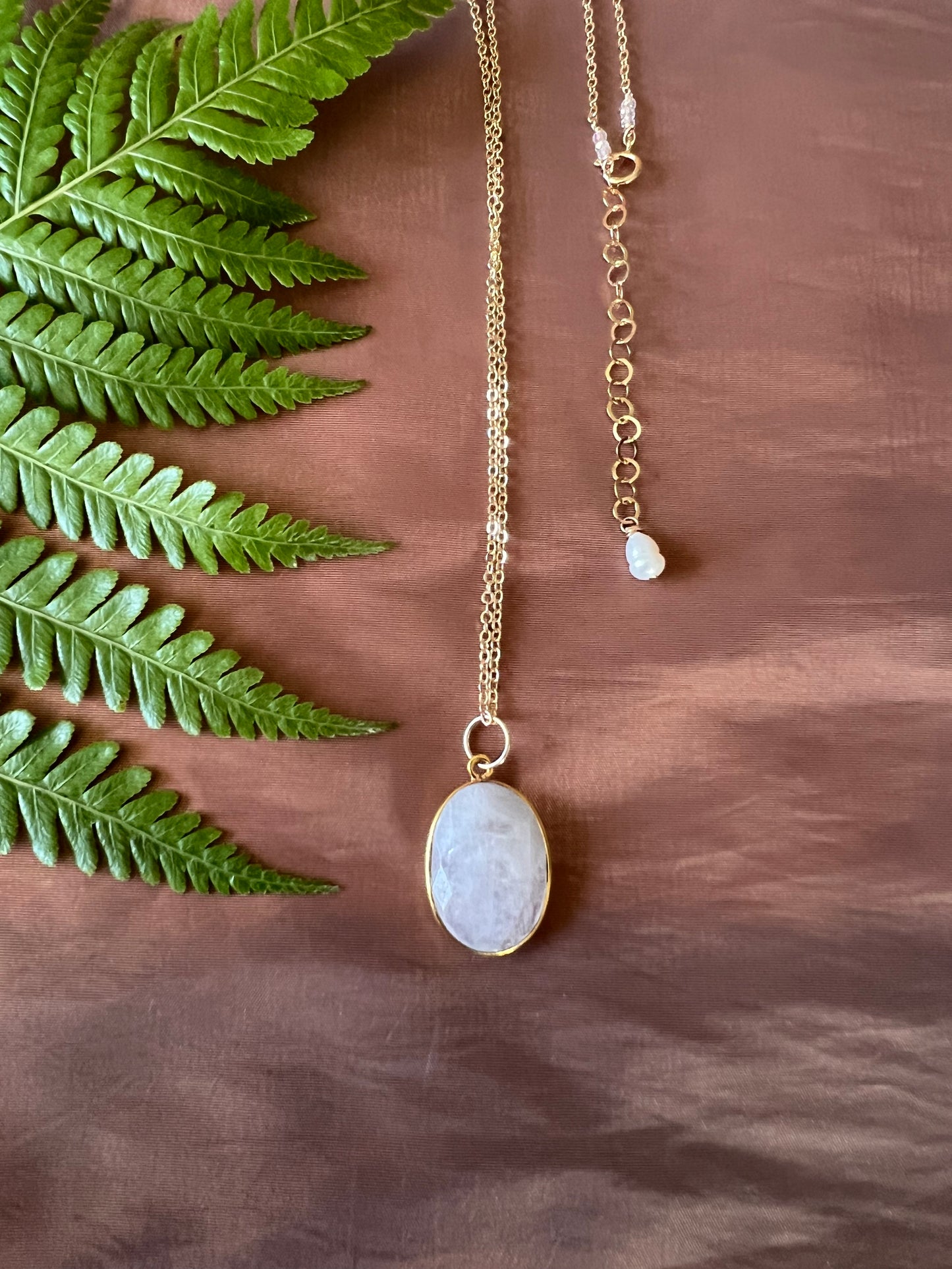 Rainbow Moonstone Necklace