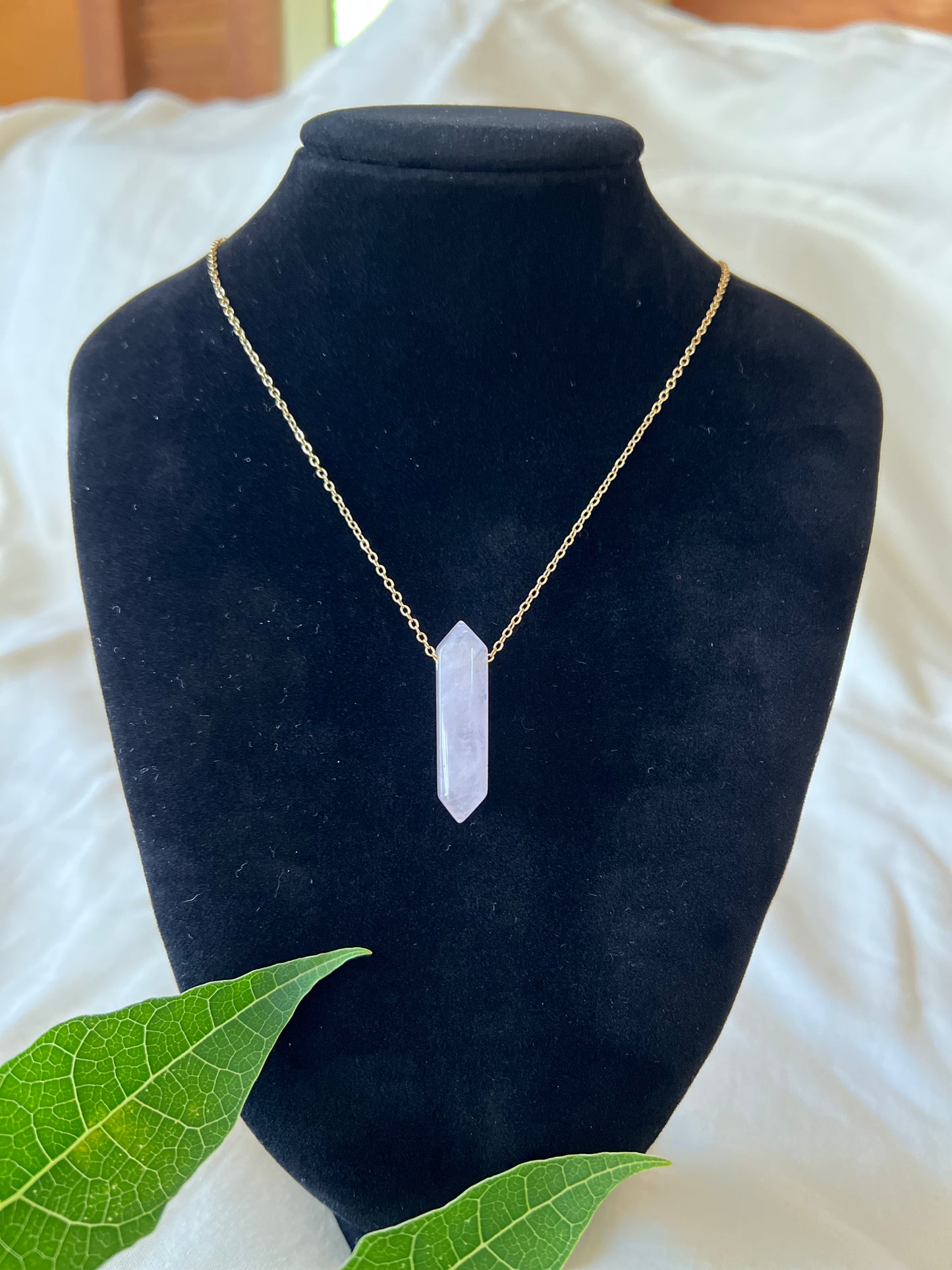 Rose Quartz Floater Necklace