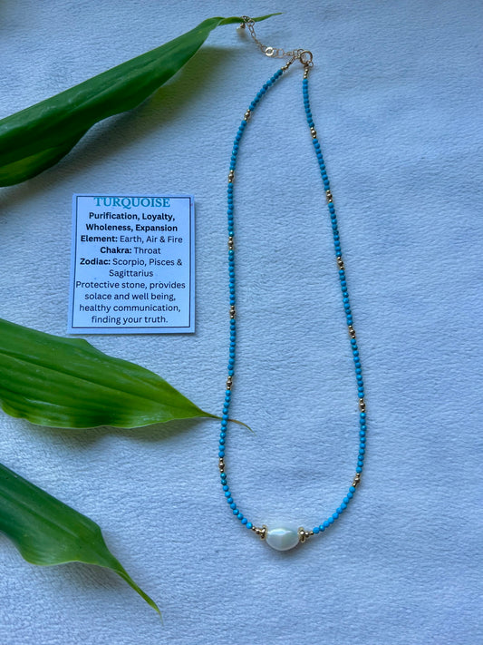 Empress Love Necklace in Turquoise