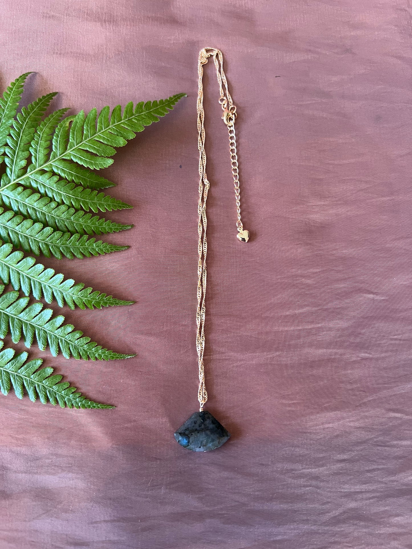 Labradorite Fan Necklace