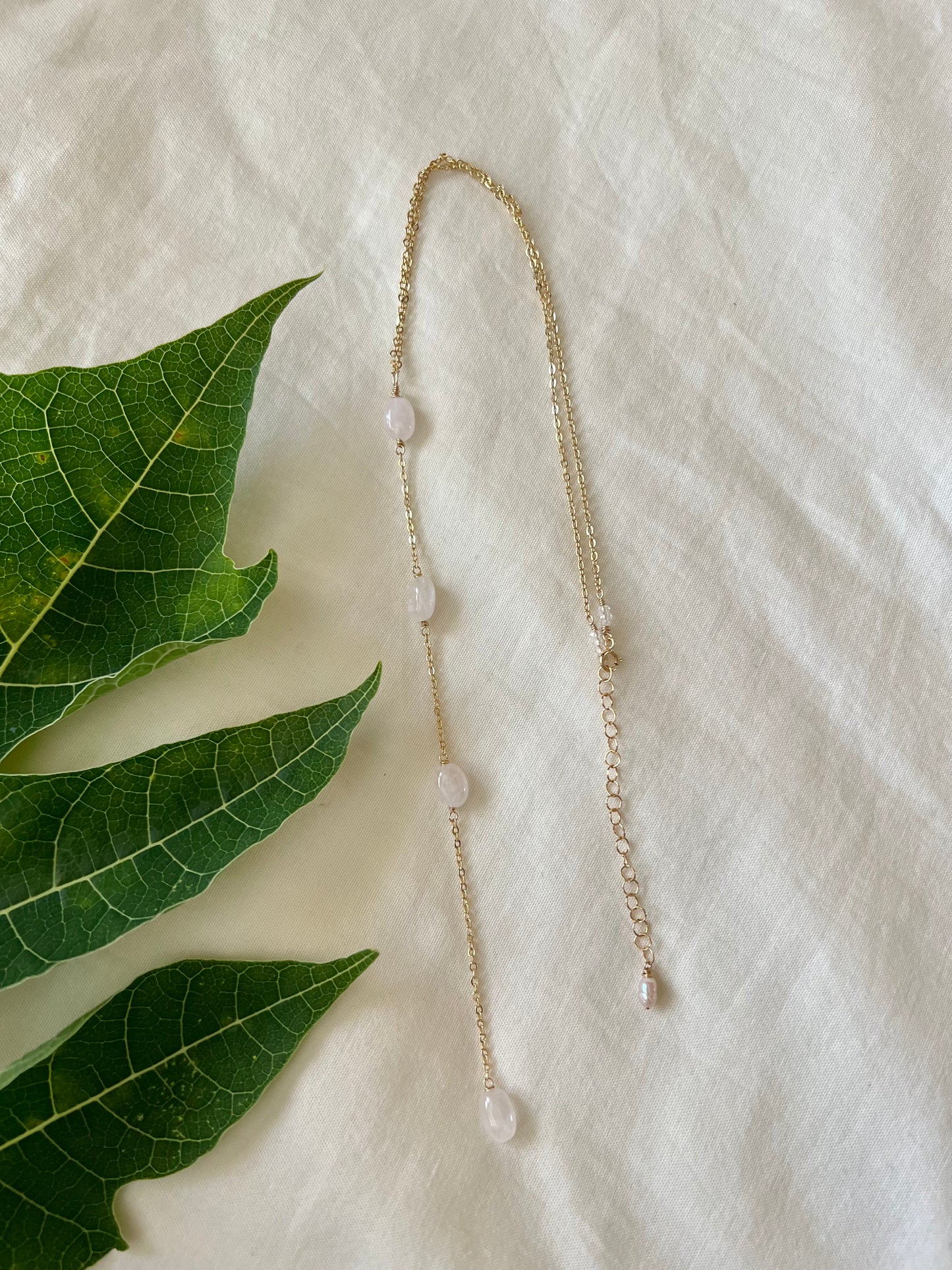 ‘Ehā Rose Quartz Lariat