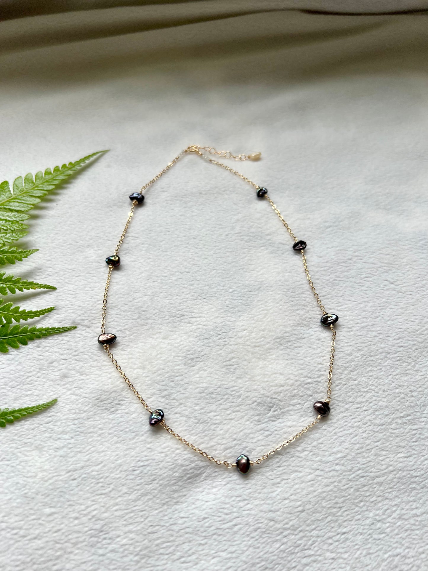 Black Keshi Pearl Choker