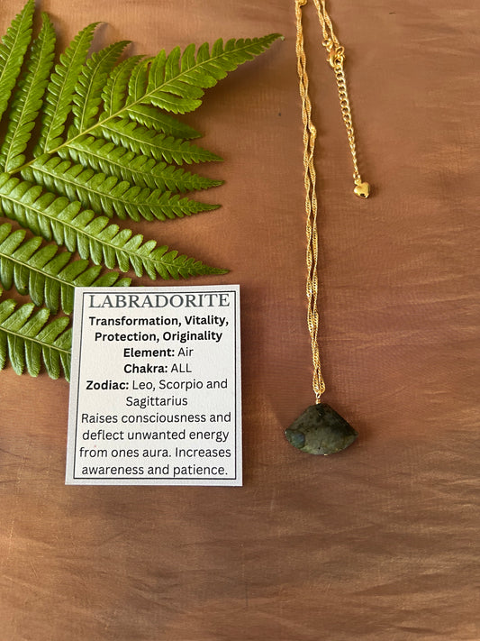 Labradorite Fan Necklace