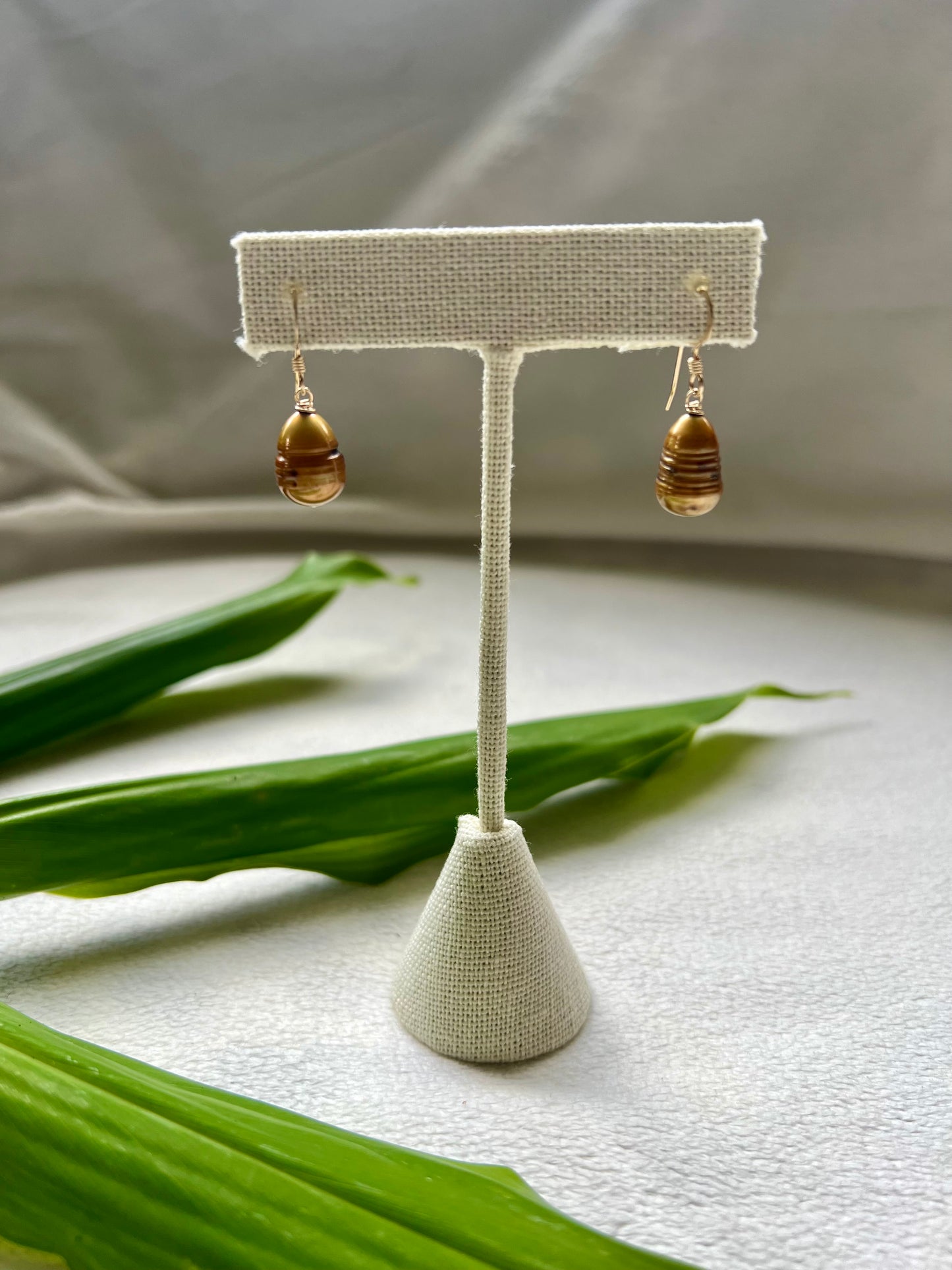 Amber Pearl Earrings