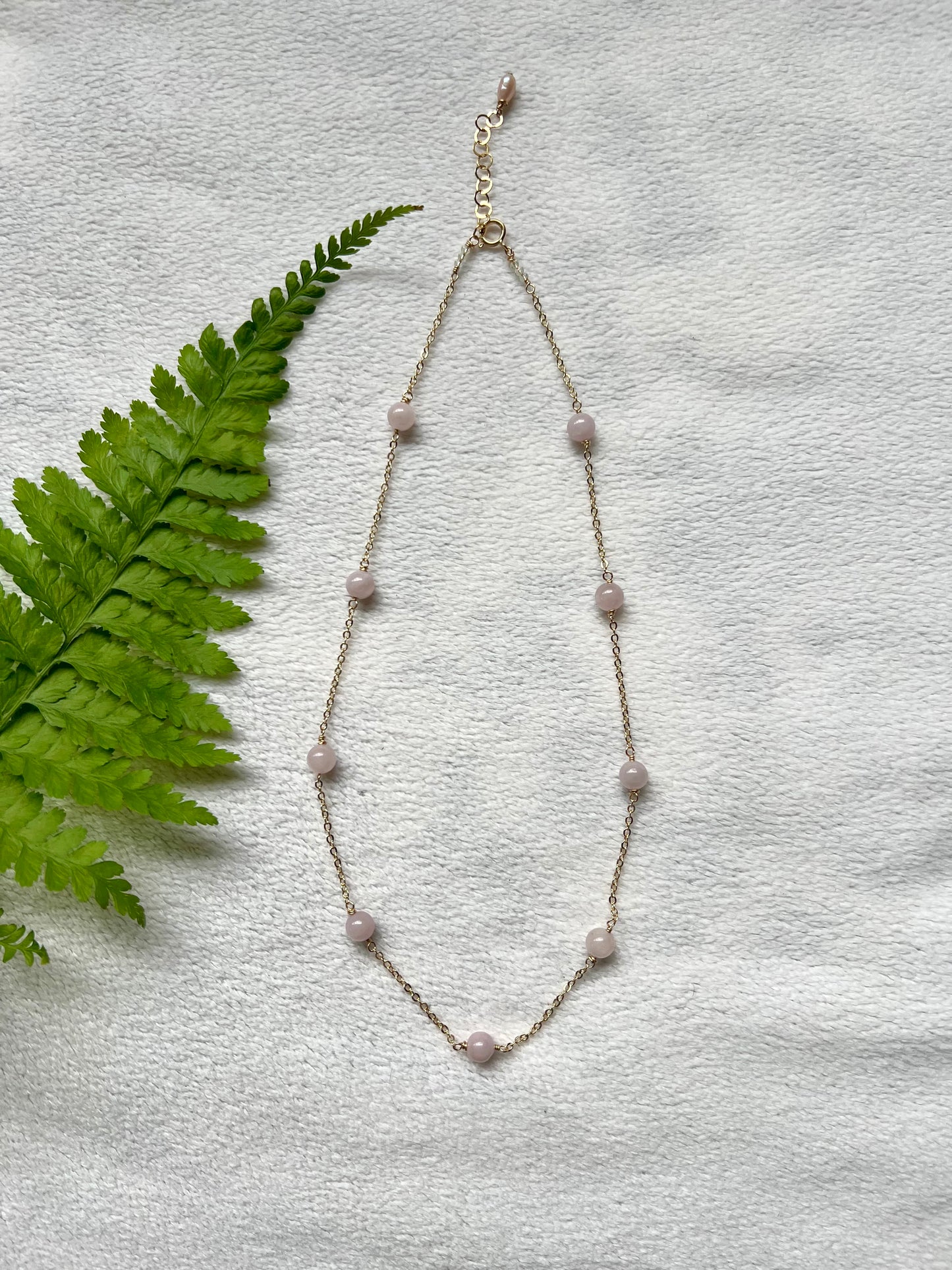 Rose Quartz Choker