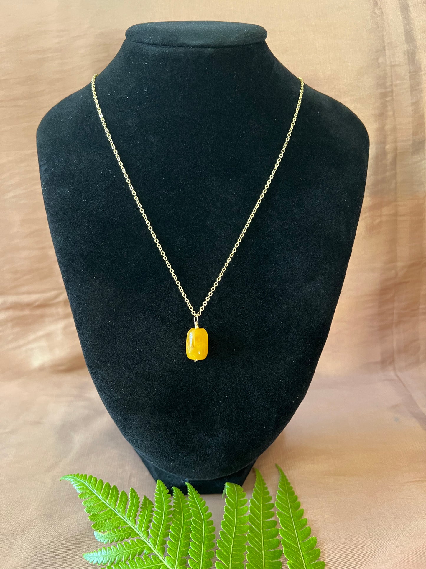 Yellow Jade Necklace