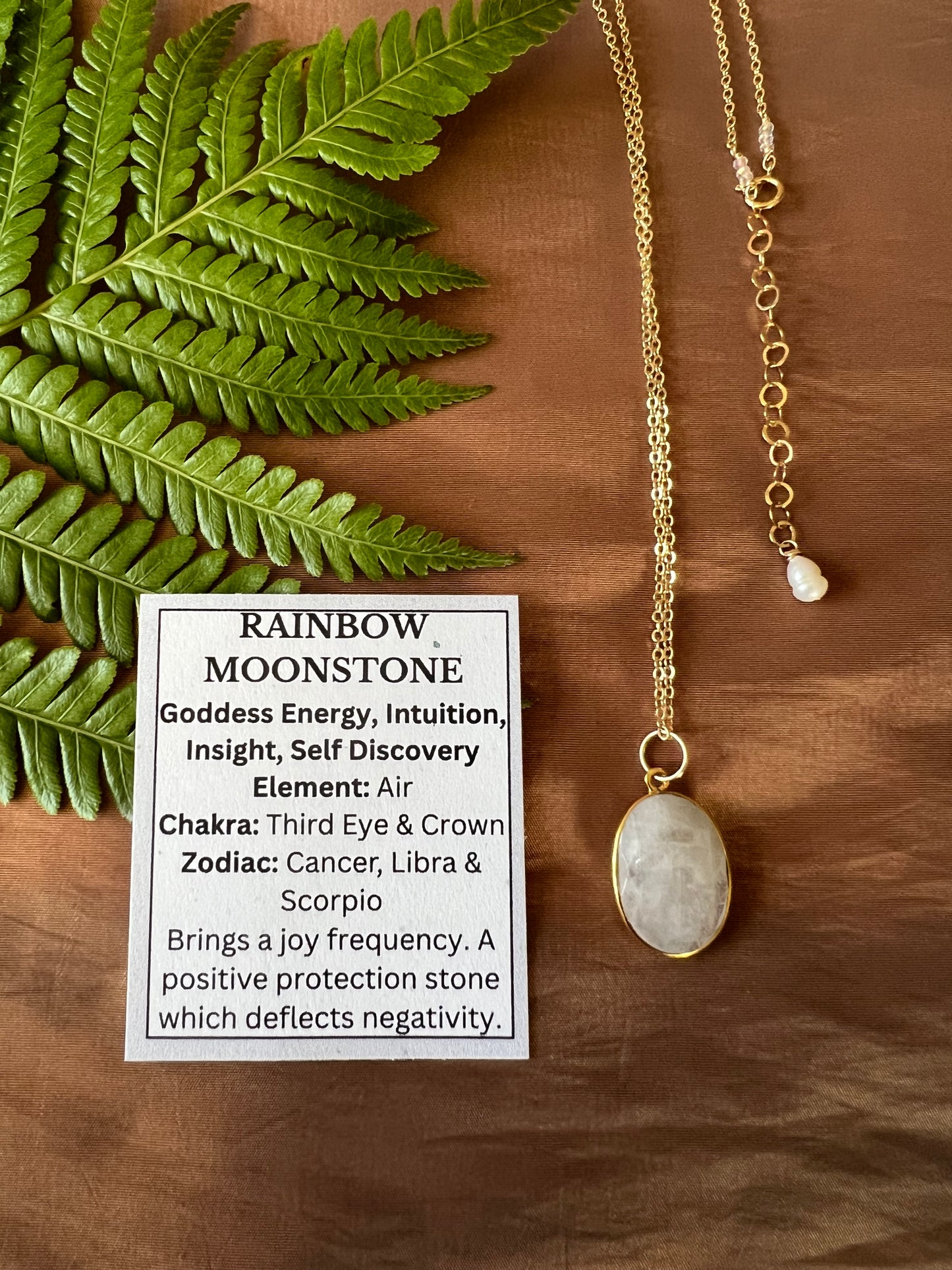 Rainbow Moonstone Necklace