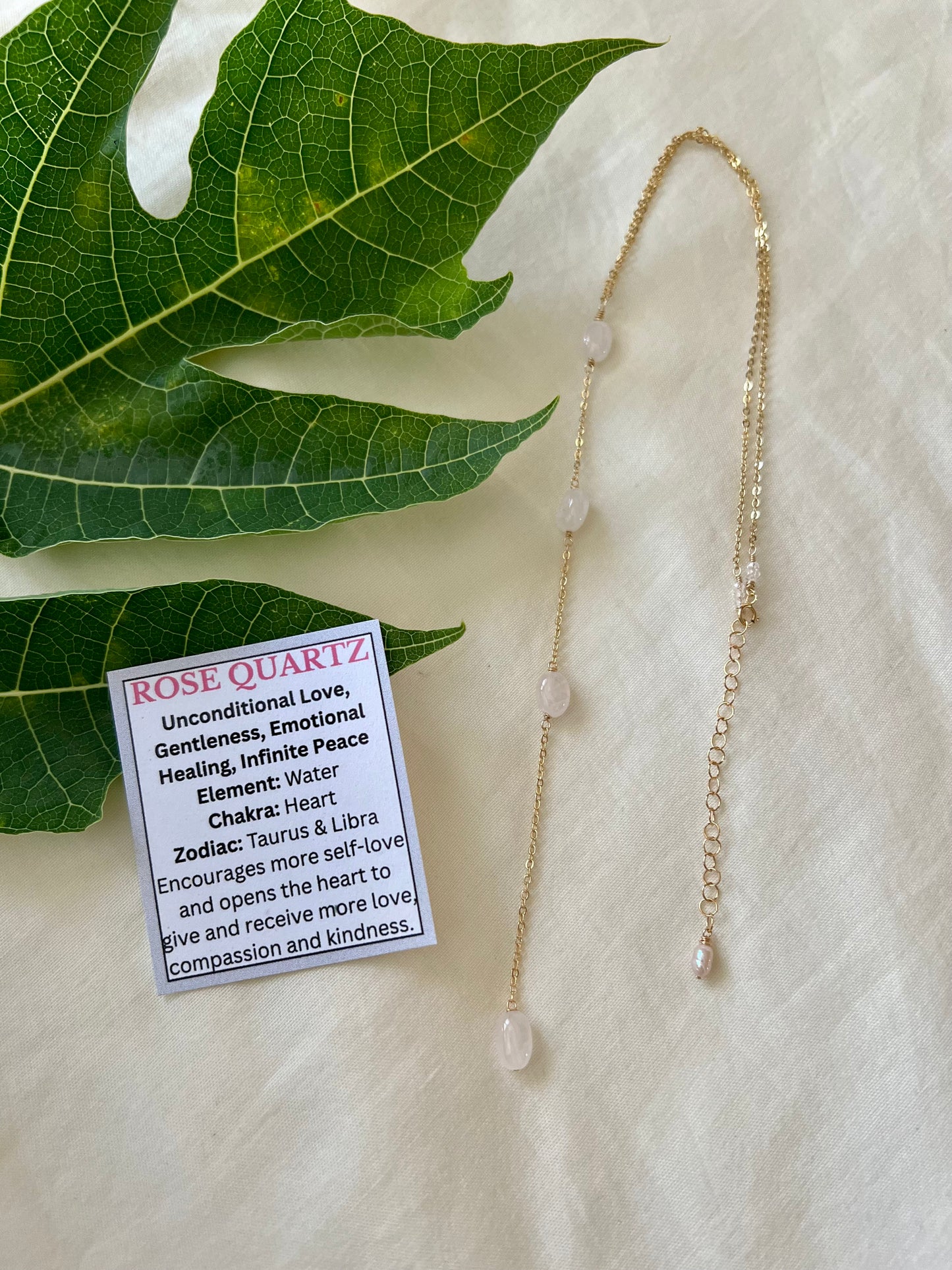 ‘Ehā Rose Quartz Lariat