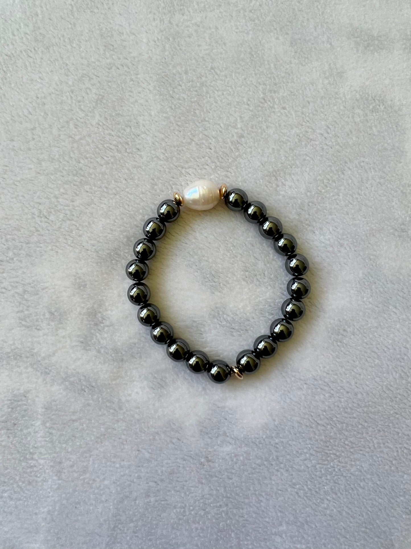 Pearl & Hematite Bracelet