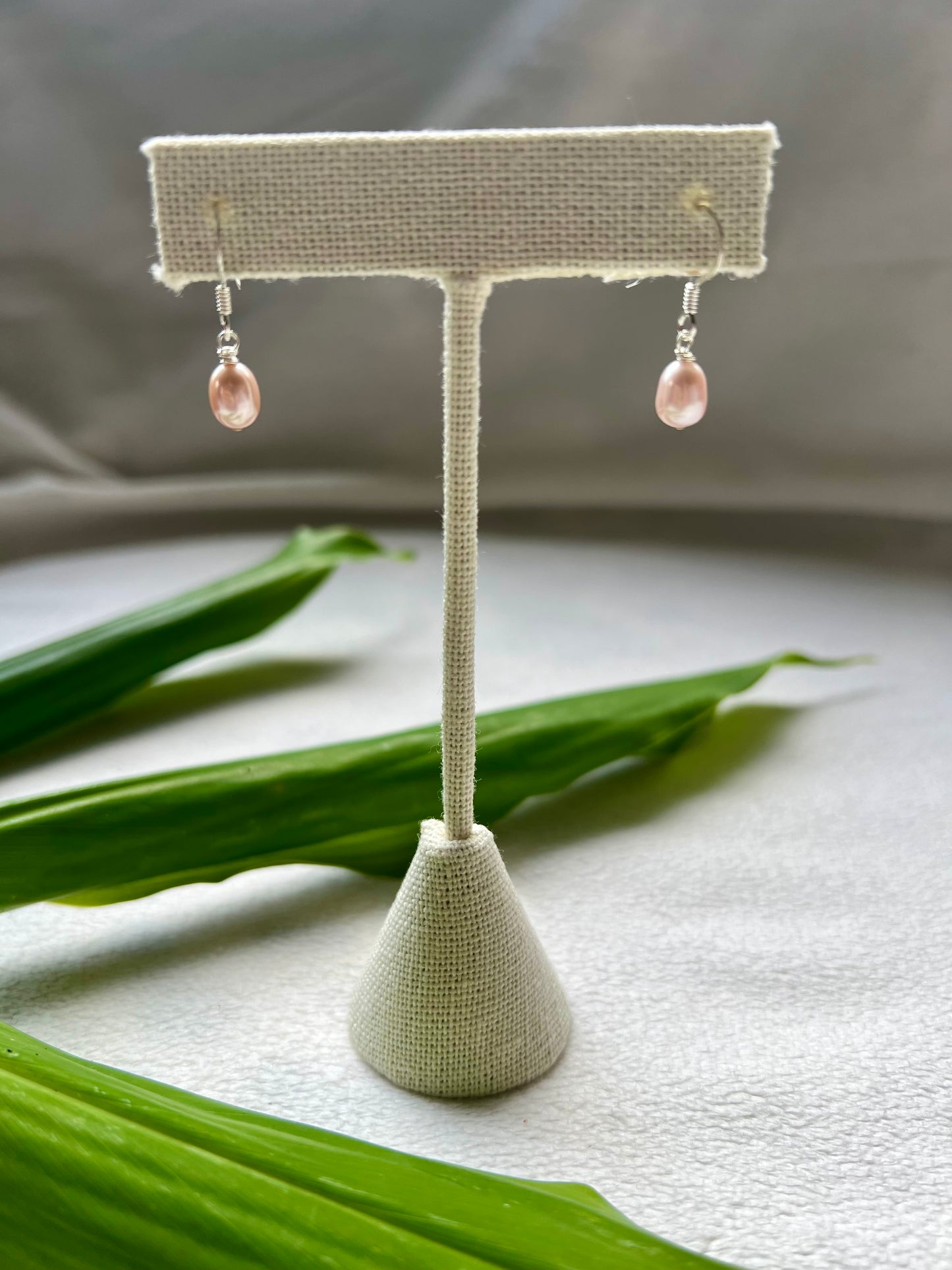 Baby Pink Pearl Earrings