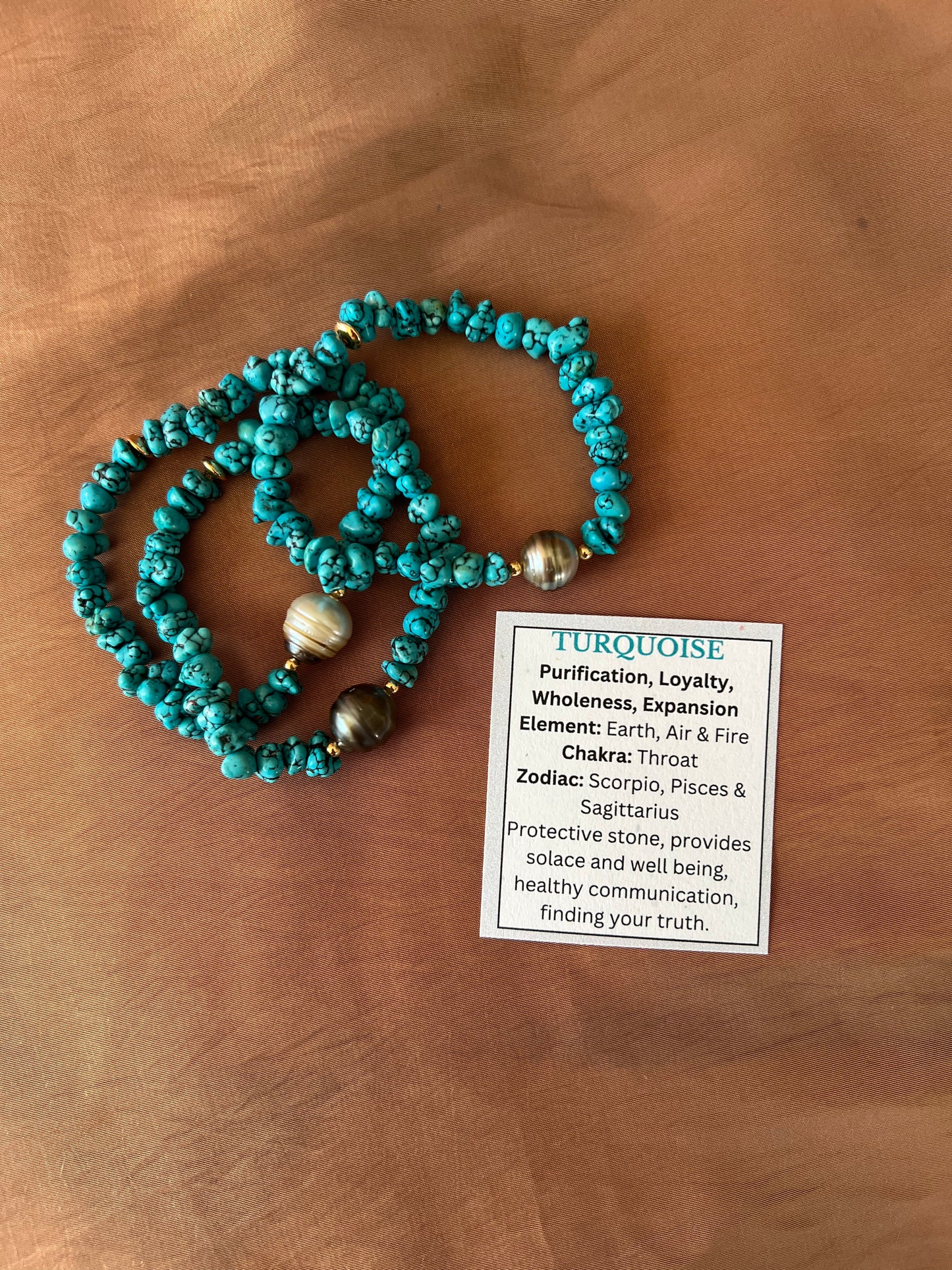 Tahitian Pearl & Turquoise Bracelet