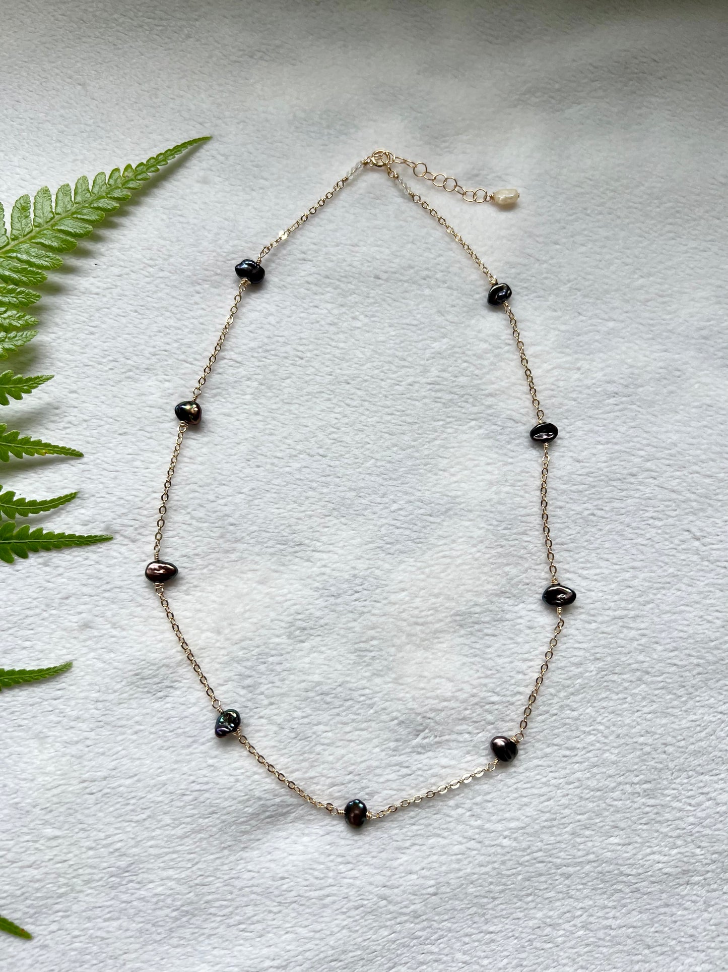 Black Keshi Pearl Choker