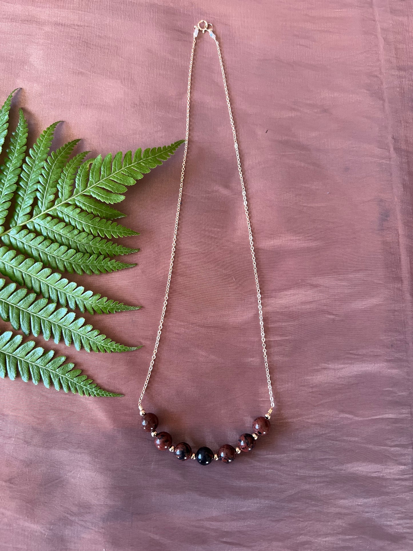 ‘Ehiku Necklace in Mahogany Obsidian