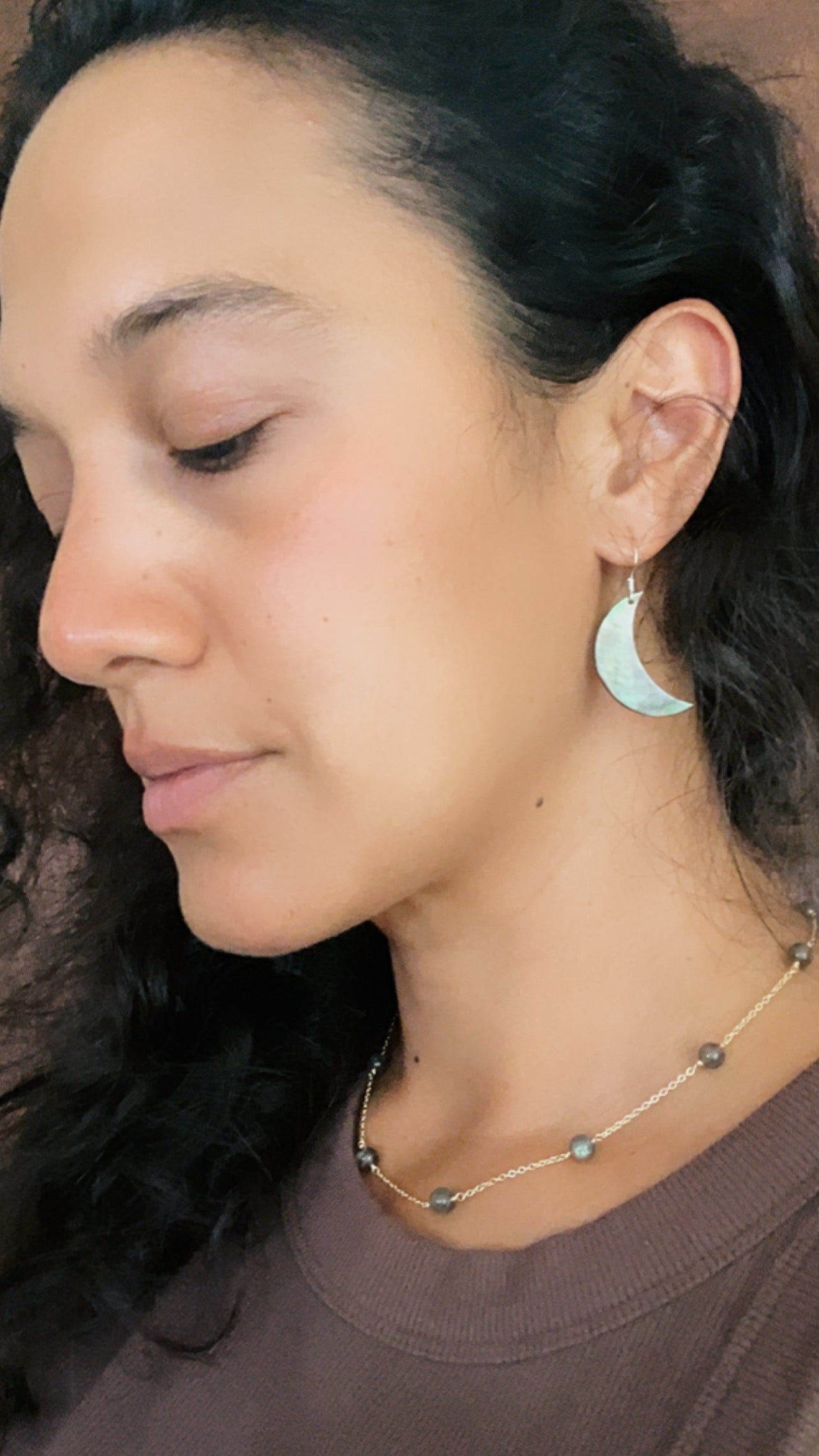 Luna Earrings in Mother of Pearl