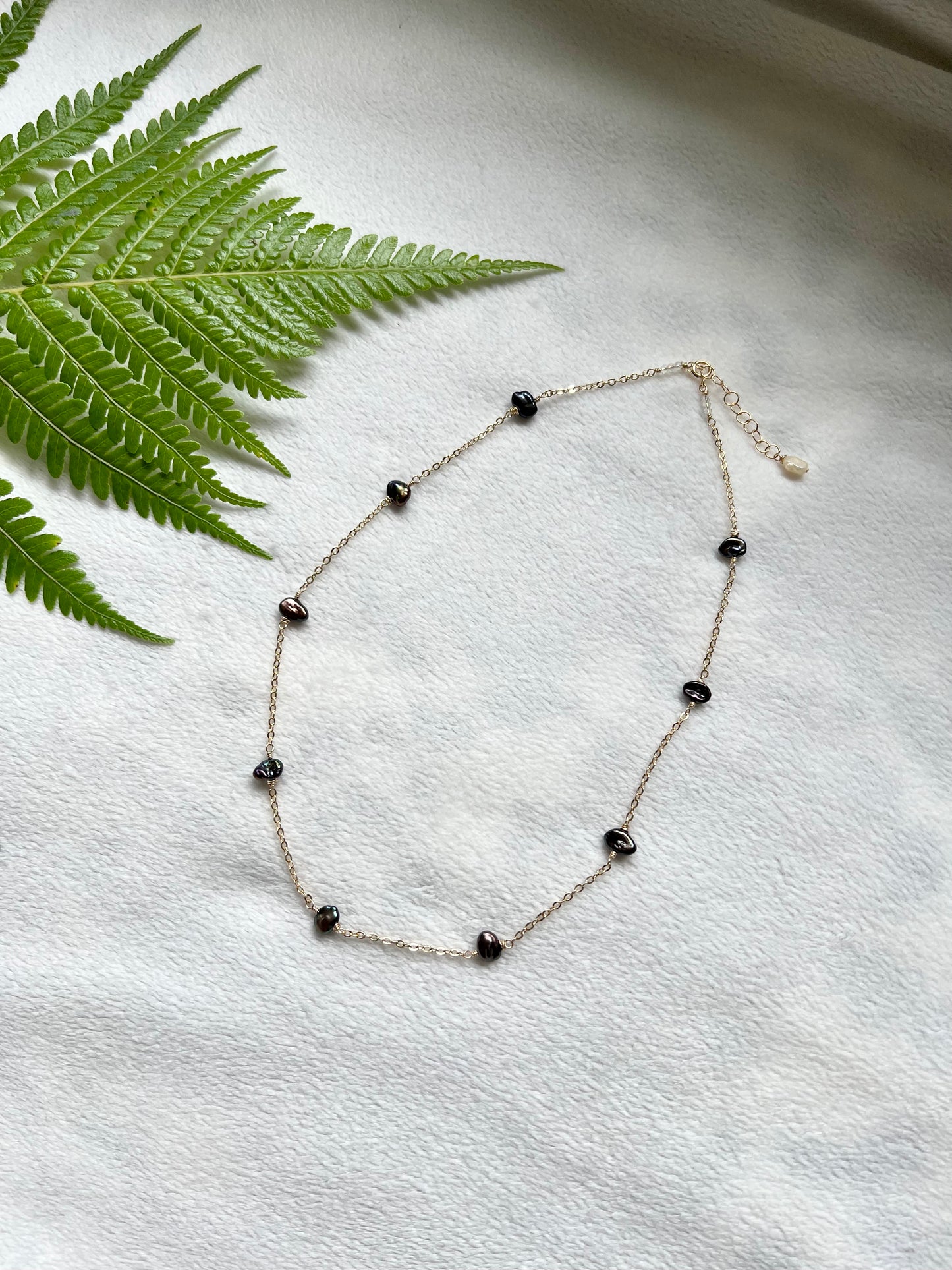 Black Keshi Pearl Choker