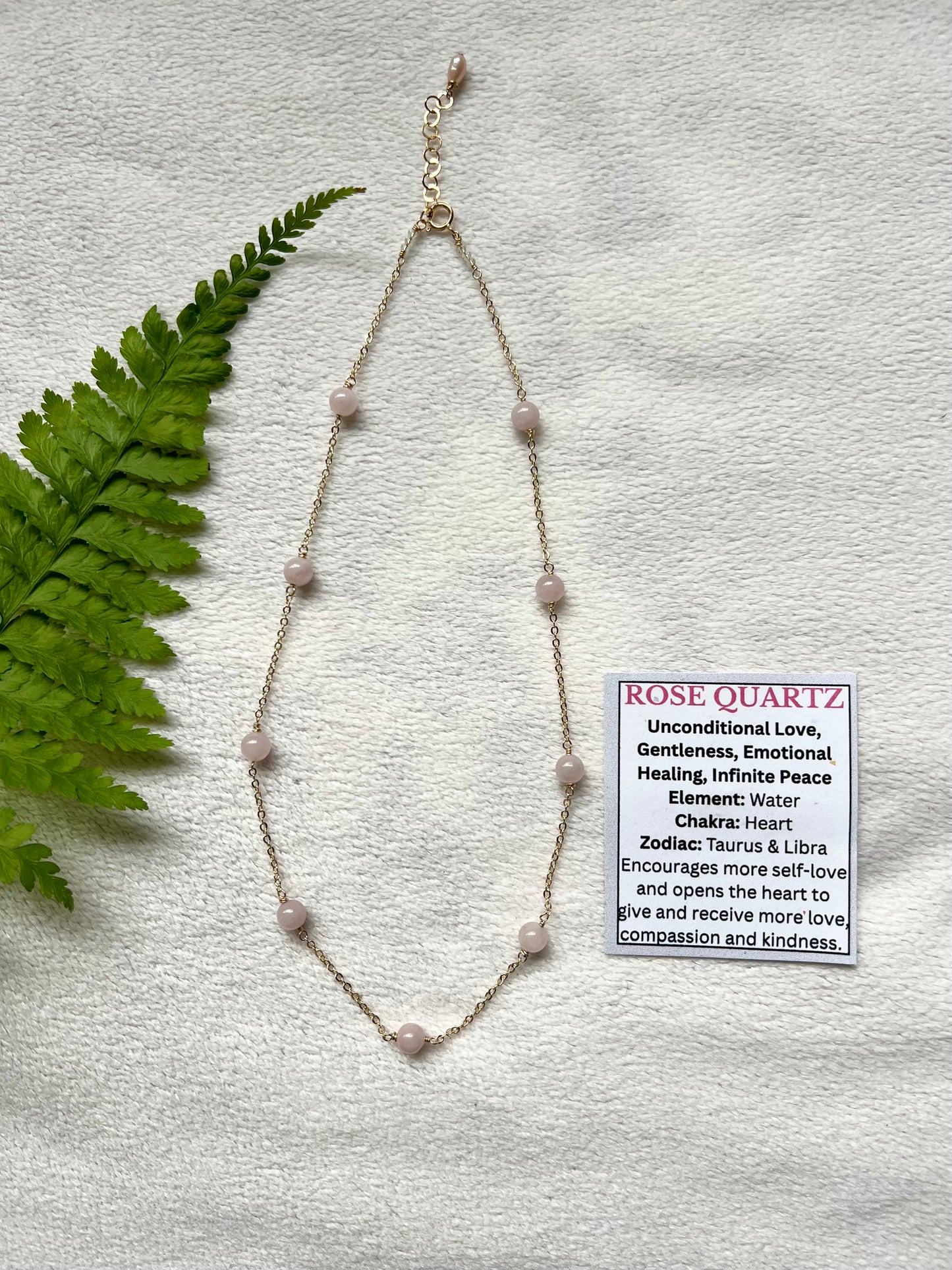 Rose Quartz Choker