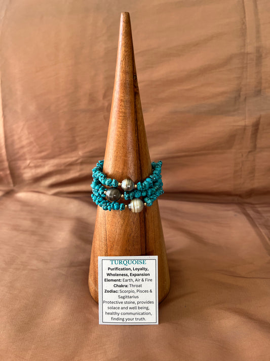 Tahitian Pearl & Turquoise Bracelet