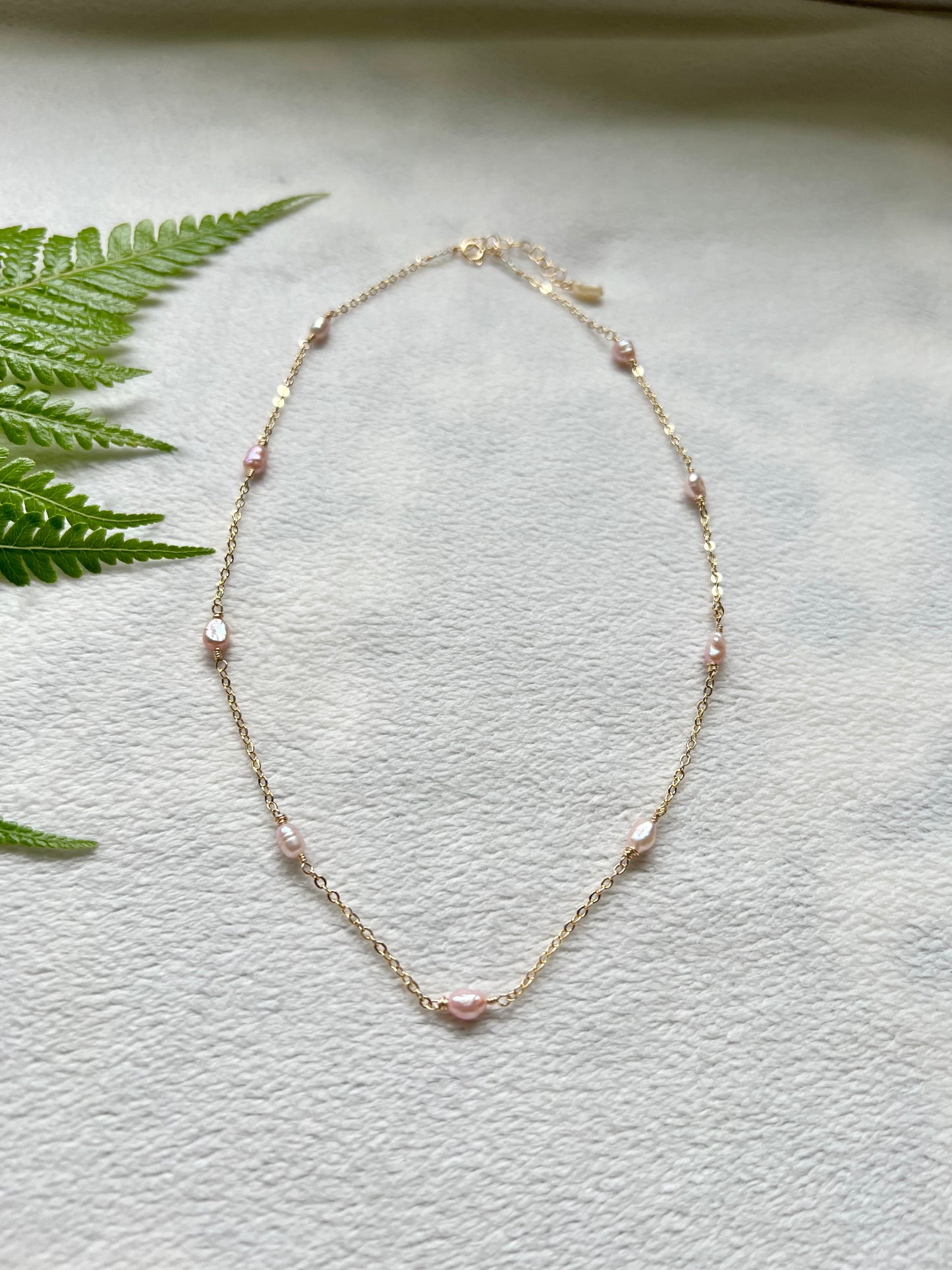 Baby Pink Pearl Choker